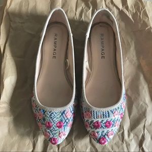 Rampage Woven Fabric Flats (Size 7)